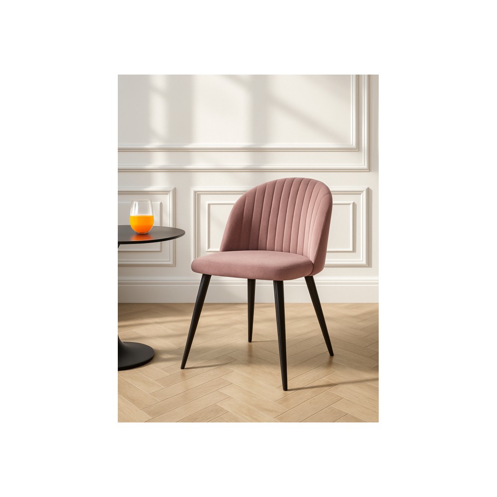 Стул на металлокаркасе Gabi 1 light purple / black