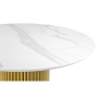 Керамический стол Барел 110 patagonoa bianco repose / золотой