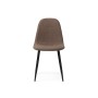 Стул на металлокаркасе Lilu dark brown / black