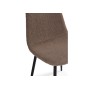 Стул на металлокаркасе Lilu dark brown / black