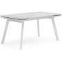 Керамический стол Норман 140 (200) х 80 белый мрамор alpin white / snow white / белый