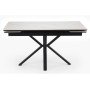 Керамический стол Старлайт 140(200)х80 snow alpin white / черный