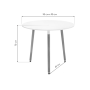 Стол деревянный Lorini 90 white / wood