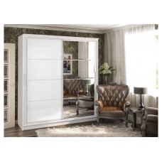 Шкаф Москана-2 2 м анкор светлый / зеркало / лакобель белый