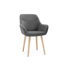 Стул деревянный Флюид темно-серый (zd 995) / светлое дерево