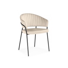 Стул на металлокаркасе Лео светло-бежевый (H-05) / черный