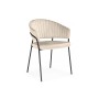 Стул на металлокаркасе Лео светло-бежевый (H-05) / черный