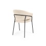 Стул на металлокаркасе Лео светло-бежевый (H-05) / черный