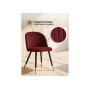 Стул на металлокаркасе Gabi wine red / black