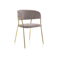 Стул на металлокаркасе Kamelia светло-фиолетовый / золотой