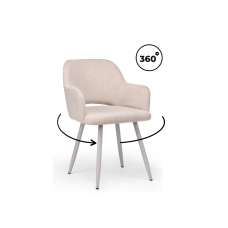 Стул на металлокаркасе Эолин 360 латте (glory 10) / серый