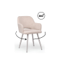 Стул на металлокаркасе Эолин 360 латте (glory 10) / серый