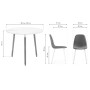 Обеденная группа Дилай 80 white / dark gray