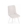 Стул на металлокаркасе Дани молочный велюр velutto 67 / белый