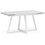 Керамический стол Памелла 140 (200) х 80 белый мрамор alpin white / snow white / белый