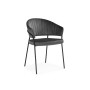 Стул на металлокаркасе Лео темно-серый (H-15) / черный