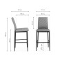 Барный стул Teon gray / black