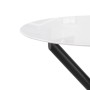 Стол стеклянный Rock 100х75 white / black