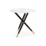 Стол стеклянный Rock 100х75 white / black