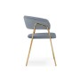Стул на металлокаркасе Kamelia 1 gray / gold