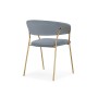 Стул на металлокаркасе Kamelia 1 gray / gold