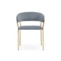 Стул на металлокаркасе Kamelia 1 gray / gold