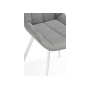 Стул на металлокаркасе Челси 360 светло-серый (ZD 960) / белый