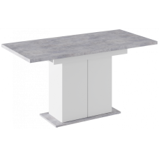 Стол деревянный Carla белый / цемент светлый