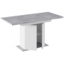 Стол деревянный Carla белый / цемент светлый