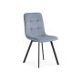Стул на металлокаркасе Bruk light blue / black