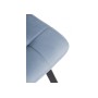 Стул на металлокаркасе Bruk light blue / black
