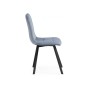 Стул на металлокаркасе Bruk light blue / black