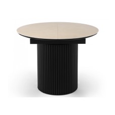 Керамический стол Стивен 100(140) okara light yellow / черный Керамический стол Стивен 100(140) okara light yellow / черный