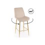 Барный стул Седа 360 бежевый (zd 210) / золотой np