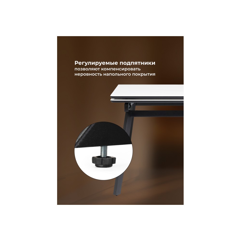 Керамический стол Норман 140(200)х80х75 белый мрамор alpin white / черный Керамический стол Норман 140(200)х80х75 белый мрамор alpin white / черный