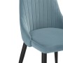 Стул на металлокаркасе Kora light blue / black
