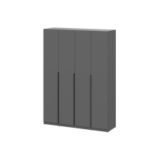 Шкаф Даиго с антресолью графит серый текстурный комплектация 3