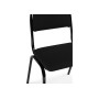 Стул на металлокаркасе Гумер ткань черный / черный глянец