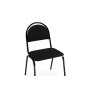 Стул на металлокаркасе Гумер ткань черный / черный глянец