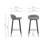 Барный стул Kardial gray / black