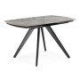 Керамический стол Silvi 120(180)x80 серый / черный