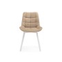 Стул на металлокаркасе Челси 360 бежевый (ZD 210) / белый
