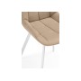 Стул на металлокаркасе Челси 360 бежевый (ZD 210) / белый