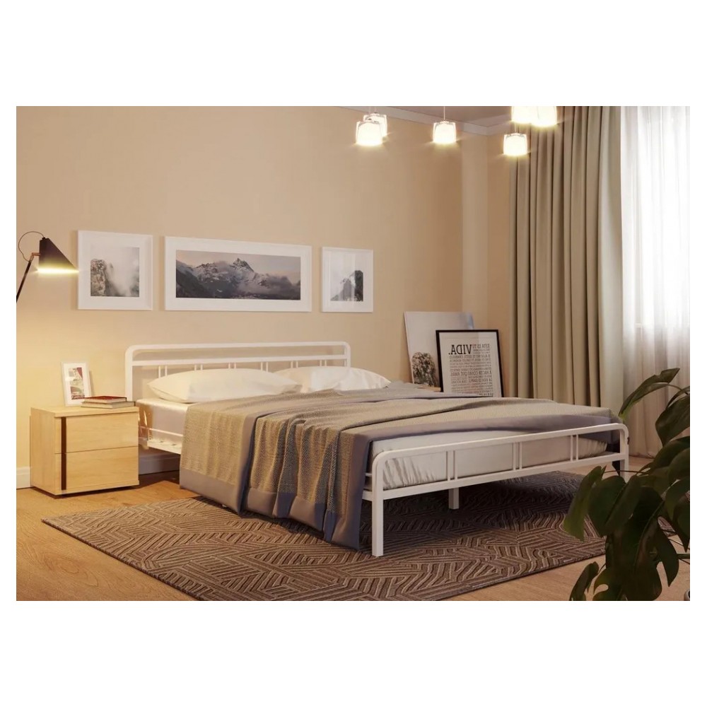 Кровать Рейк 140х200 белая