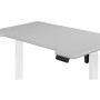 Компьютерный стол Маркос 140х80 светло-серый / белый