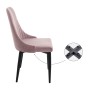 Стул на металлокаркасе Kora light purple / black