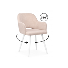 Стул на металлокаркасе Эолин 360 латте (glory 10) / белый