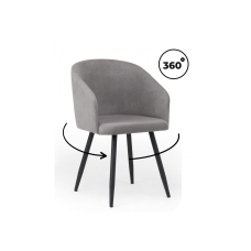 Стул на металлокаркасе Монер 360 темно-серый (glory 20) / черный Стул на металлокаркасе Монер 360 темно-серый (glory 20) / черный