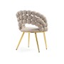 Стул на металлокаркасе Ball beige / gold