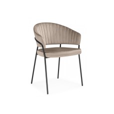 Стул на металлокаркасе Лео светло-коричневый (H-61) / черный